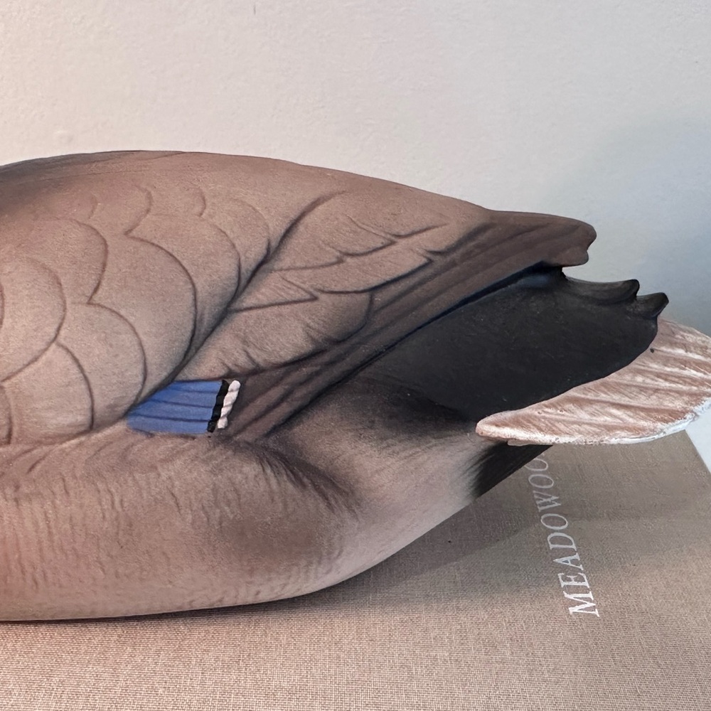 Handcrafted Ceramic Mallard Duck Sculpture - Green and Brown - Picture 6 of 13